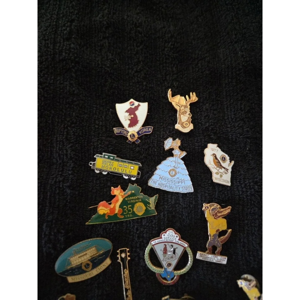Vintage Lot Of 33 Lions Club Pins